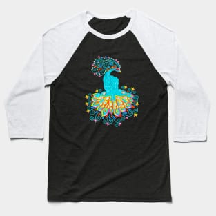 Peacecock Art Baseball T-Shirt